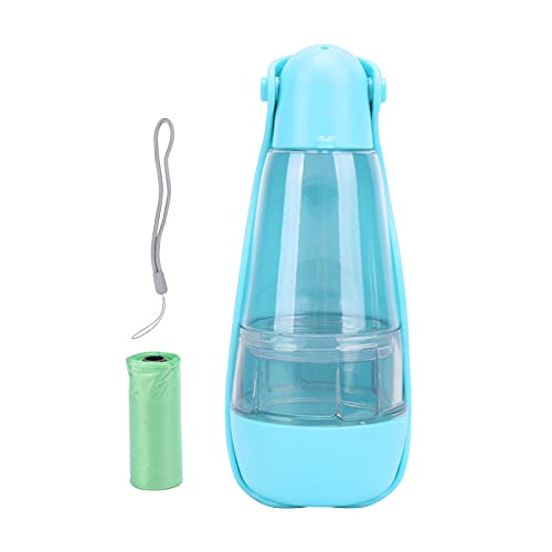 REXVTNS Dog Water Bottle Portable Travel Cup | 3 - in - 1 Drinking Bowl/Poop Shovel/Storage Bag | Leakproof Design for Small & Large Dogs | Food - Grade ABS + PET Material (Blue) von REXVTNS