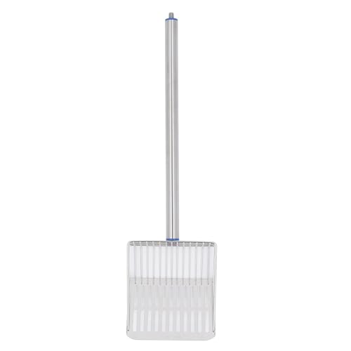 REXVTNS Edelstahlkatze Katzentruss Scoop | Langes Griff & Splash - Managed Design for Easy Care | Starker Kitty Poop Scooper/Chicken KOT Schaufel | 304 Metallsifter mit ergonomischem (Blue) von REXVTNS