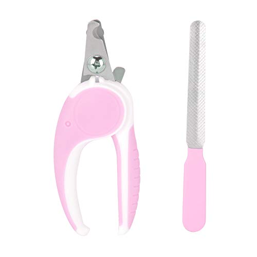 REXVTNS Effektiver Pet Nagel Clipper & File Set | Metallschneider für Hunde/Katzen | Ergonomisches Pflegewerkzeug mit sicherem Griffgriff | Sanfte und effiziente Nagelpflege (Pink) von REXVTNS