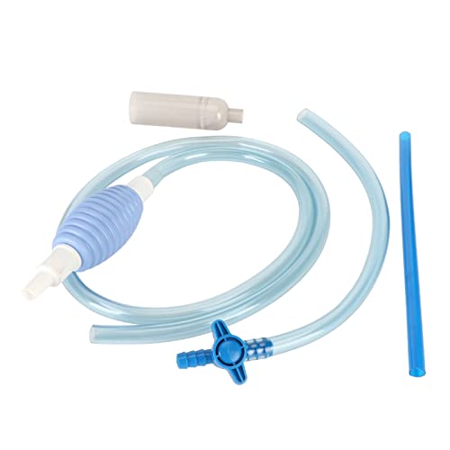 REXVTNS Fischtank Wasserwechsler Reiniger | Handbuch Aquarium Siphon Vakuumkiesreiniger mit Stromsteuerventil | 8,5 Fuß PVC -Röhre für kleine Aquarien/Schildkröten -Aquarien/Korallen von REXVTNS