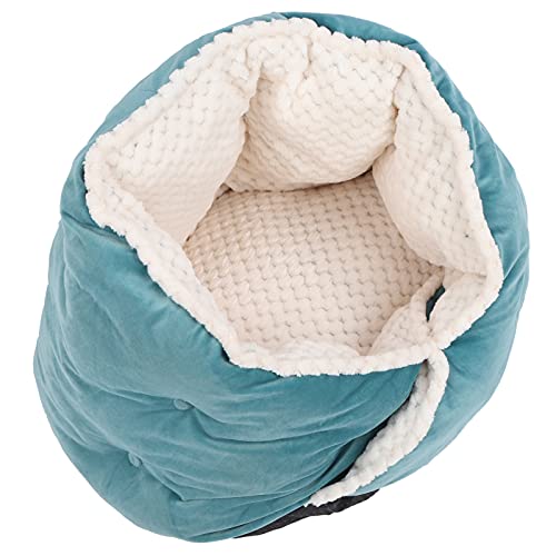 REXVTNS Geometric Dog Bed | Soft Ice Velvet Fabric for Comfortable Sleep | Rhombus Shape Pet Bed for Small/Medium Dogs | Neutral Scent & Resilient | 40 x 35 x 36cm (Blue) von REXVTNS