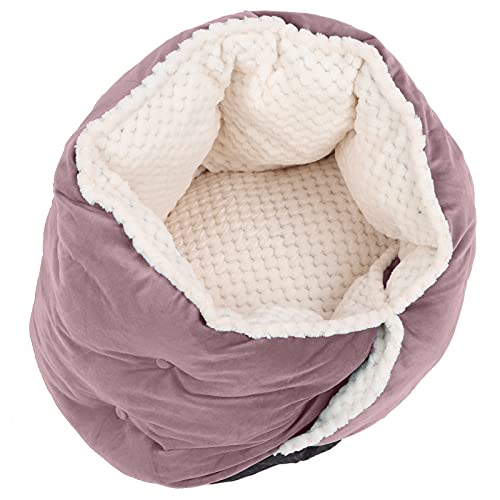 REXVTNS Geometric Dog Bed | Soft Ice Velvet Fabric for Comfortable Sleep | Rhombus Shape Pet Bed for Small/Medium Dogs | Neutral Scent & Resilient | 40 x 35 x 36cm (Purple) von REXVTNS