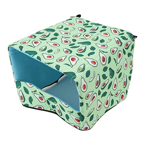 REXVTNS Hamster Toilet Haven | Large Space Bottomless Design for Guinea Pigs/Rabbits/Hedgehogs | Soft Fleece & Sponge Pet Bed House with Canvas Cover (30 * 25 * 19CM) von REXVTNS