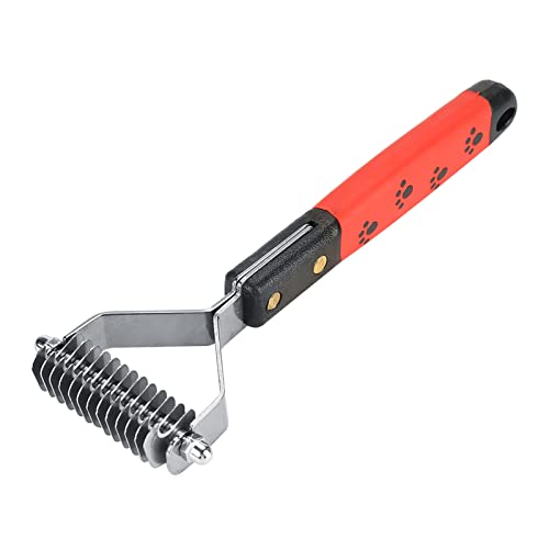 REXVTNS Haustierhaarkamm | Edelstahl -Deshedding -Werkzeug für Hunde/Katzen | Langes Haarpfeilpinsel mit abgerundeten Spitzen | Sichern Sie ergonomischem Griff (M337-13) von REXVTNS