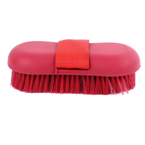REXVTNS Horse Grooming Brush | Soft Fibers & Secure Handle | Effective Massage & Coat Care Brush for Horses/Ponies | Sturdy PP Material von REXVTNS