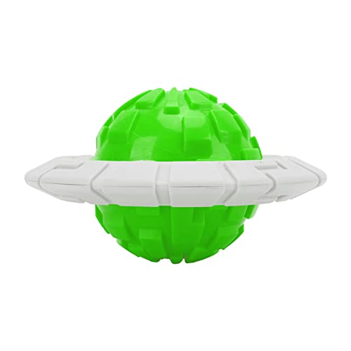 REXVTNS Hundeballspielzeug | BITSPROF -Interaktives Kauenspielzeug für die Zähnepflege | Quietschender Ball für Hunde Innen- / Outdoor -Spiele | TPR & Nylon stabiles Material (Green) von REXVTNS