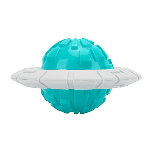REXVTNS Hundeballspielzeug | BITSPROF -Interaktives Kauenspielzeug für die Zähnepflege | Quietschender Ball für Hunde Innen- / Outdoor -Spiele | TPR & Nylon stabiles Material (Lake Blue) von REXVTNS