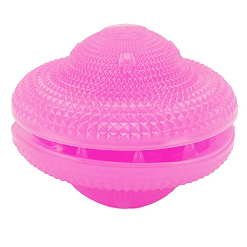 REXVTNS Interaktiver Hundepuzzle Spielzeugball | Aspensing & Zähne Care | Bite Proof TPE -Material | IQ Boosting -Spiel für kleine/mittlere Hunde | Sicheres Kauspielzeug (Pink) von REXVTNS