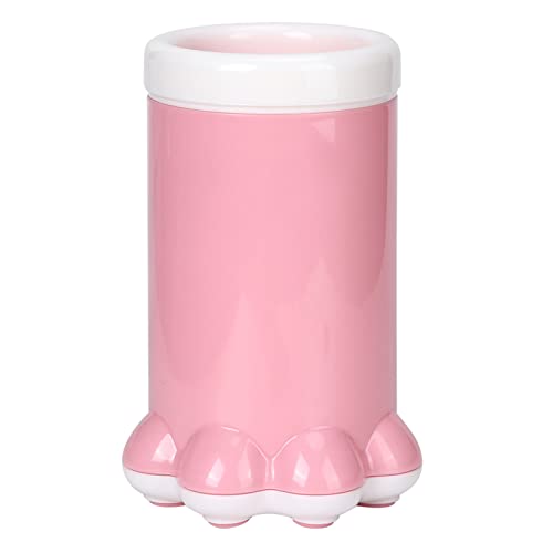 REXVTNS Pet Foot Cleaner Cup | 360° Silicone Grooming Tool for Dogs/Cats | Secure Grip Grooming Cup for Soiled Paws | Gentle Brush, Detachable Design | Fits Pets Under 25kg (Pink) von REXVTNS