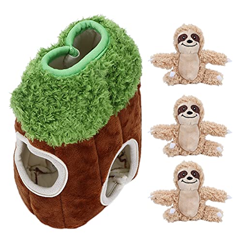 REXVTNS Sloth Trunk Holes Squeaky Plush Toys for Dogs | Hide & Seek Interactive Puzzle Game | 3 Sloth Toys with Built - in Squeaker | Sturdy Chew Proof Dog Toys for Aggressive Chewers REXVTNS Sloth Trunk Holes Squeaky Plush Toys for Dogs | Hide & Seek Interactive Puzzle Game | 3 Sloth Toys with Built - in Squeaker | Sturdy Chew Proof Dog Toys for Aggressive Chewers von REXVTNS