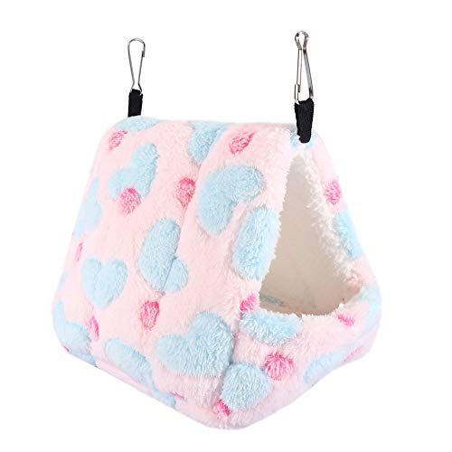 REXVTNS Winter Warm Soft Pet House | Plush Hammock Bed for Squirrels/Rabbits/Small Pets | 3 Sizes, Hanging Hook Included | Machine Washable Flannel Material (22 * 21) von REXVTNS