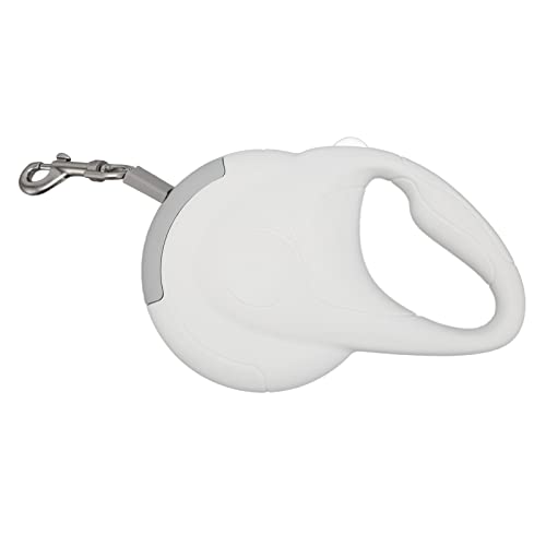 Retractable Dog Leash | 360° Twist - Less Rotation & 60kg Reinforced - Protected | Auto Locking Pet Leash for Small/Medium Dogs | 3 - Yard Nylon Rope with Ergonomic Handle (Grey White) von REXVTNS