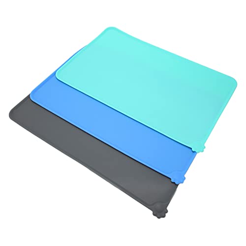 Silicone Pet Placemat | Protective & Slip Reducing Dog/Cat Feeding Mat | Dishwasher Safe | Raised Rim Design | 47x30cm (18.5x11.8in) von REXVTNS