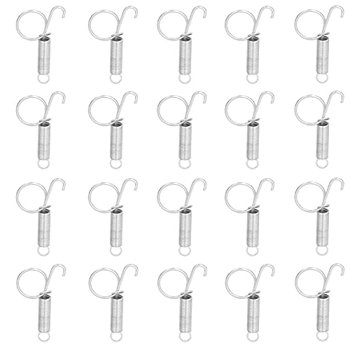 Spring Cage Lock | High Elastic Steel Wire Hook for Rabbit/Dog/Cat Pet Cage | Long - Lasting Door Fixing Solution | 20 - Pack Included (L 3oz) von REXVTNS
