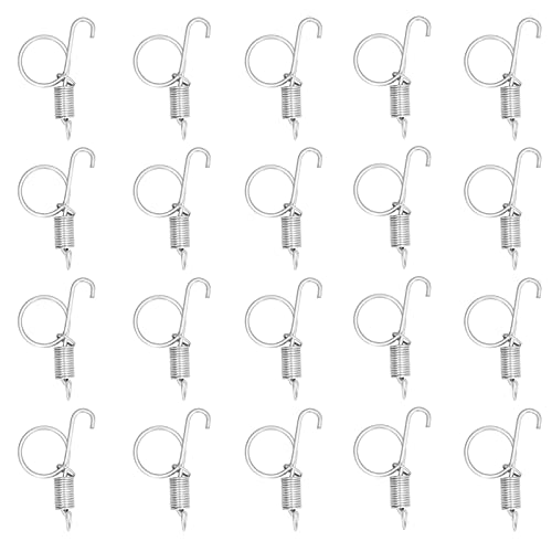 Spring Cage Lock | High Elastic Steel Wire Hook for Rabbit/Dog/Cat Pet Cage | Long - Lasting Door Fixing Solution | 20 - Pack Included (S 2oz) von REXVTNS