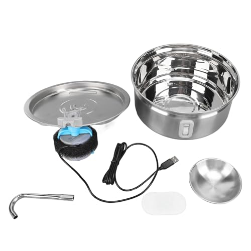 Stainless Steel Cat Water Fountain 3.2L | Automatic Circulation for Pure Drinking Water | Silent Pet Water Provider for Cats/Dogs/Small Pets | BPA - Safe with Window Design Stainless Steel Cat Water Fountain 3.2L | Automatic Circulation for Pure Drinking Water | Silent Pet Water Provider for Cats/Dogs/Small Pets | BPA - Safe with Window Design von REXVTNS