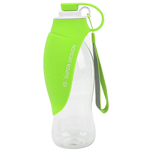 Tragbare Hundwasserflasche 20oz | Safer Reisebecher für Hunde/Katzen/Kaninchen | Single - Hand Use & Spill Proof Design | Geeignet zum Wandern, Gehen und Camping (REXVTNSGGHk-12) von REXVTNS
