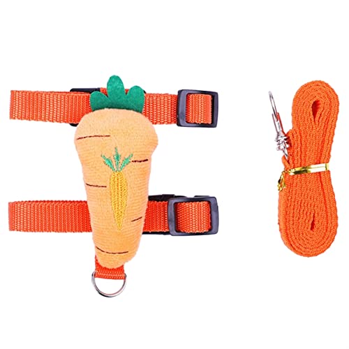 Häschen-Geschirr-Leine-Kaninchen-Kostüm-Kleintier-im Freien Zu Fuß Niedliche Kleidung (Color : Carrot, Size : M) von REYNEM