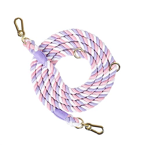 Hundeleine, Handgefertigt, Geflochtenes Seil, 250 cm, Starkes Baumwollseil, Strapazierfähige Leine for Kleine, Mittelgroße Und Große Hunde (Color : Unicorn, Size : S 210x1.2cm) von REYNEM