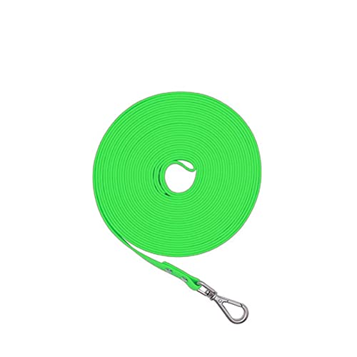 Hundeleine, Lange PVC-Leinen, Leicht Zu Reinigende Traktionsleine for Kleine, Mittelgroße, Große Hunde, Gehtraining, Haustierleinen, Wasserdicht (Color : Fluorescent Green, Size : 2XL 15m) von REYNEM