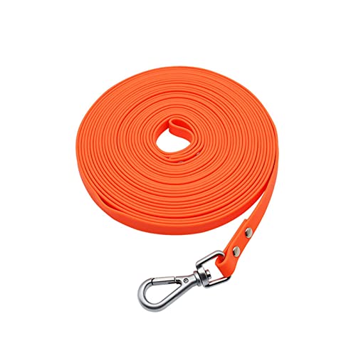 Hundeleine, Lange PVC-Leinen, Leicht Zu Reinigende Traktionsleine for Kleine, Mittelgroße, Große Hunde, Gehtraining, Haustierleinen, Wasserdicht (Color : Orange, Size : 3XL 20m) von REYNEM