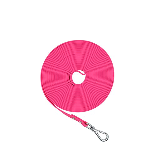 Hundeleine, Lange PVC-Leinen, Leicht Zu Reinigende Traktionsleine for Kleine, Mittelgroße, Große Hunde, Gehtraining, Haustierleinen, Wasserdicht (Color : Pink, Size : XL 9.2m) von REYNEM