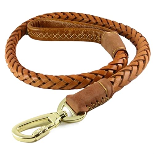 Hundeleine Aus Echtem Leder, Geflochtene Hundekette, Handgefertigt, Verdickt, Extra Breiter Haustier-Trainingsgürtel for Husky Golden Retriever Hundeleine Aus Echtem Leder, Geflochtene Hundekette, Handgefertigt, Verdickt, Extra Breiter Haustier-Trainingsgürtel for Husky Golden Retriever von REYNEM