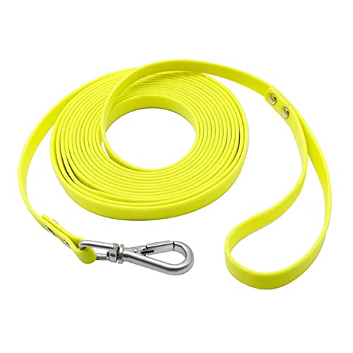 Langlebige Hundeleine, Wasserdicht, for Den Außenbereich, Haustier-Trainingsseil, 1,5 M/3 M/4,9 M/9,2 M/15 M, Strand, Hof, Spielen, Camping (Color : Yellow, Size : XL - 9.2m (30ft)) von REYNEM