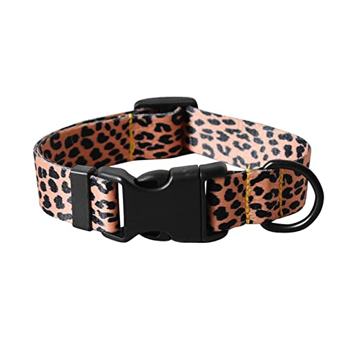 National Style Nylon Bedrucktes Hundehalsband Leine Verstellbarer Welpe Kleines Halsband Haustierhalsbänder for Hunde Haustier (Color : Dog collar-01, Size : L) von REYNEM