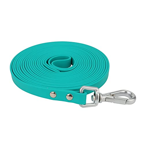 PVC Lange Hundeleine Katze Traktionsleine Bonbonfarbe Outdoor Kurze Haustierleine Blau Rose Rot Gelb (Color : Green, Size : 2XL 15m) von REYNEM