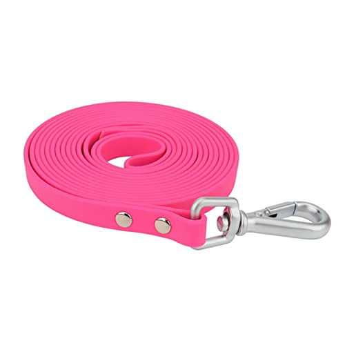 PVC Lange Hundeleine Katze Traktionsleine Bonbonfarbe Outdoor Kurze Haustierleine Blau Rose Rot Gelb (Color : Pink, Size : 3XL 20m) von REYNEM