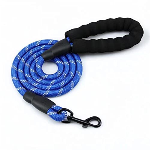 Reflektierendes Seil Aus Nylon for Hunde, Verstellbar, Reflektierendes Geschirr, Labrador, Französische Bulldogge, Trainingshunde, Kettenzugsicherheitsleinen (Color : Blue) von REYNEM