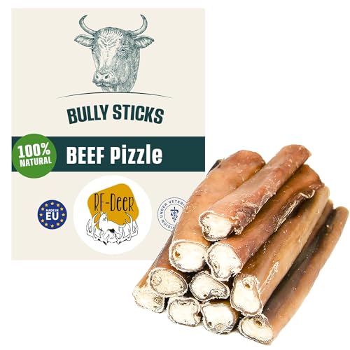 RF-Deer Rinderpenis-Kausnack für Hunde Größe M, Stück 10 – Natürlicher Hundesnack Getrockneter Premium-Kausnack, Reich an Protein, Zahnreinigung, Ohne künstliche Zusätze, Getrockneter Kausnack von RF - Deer