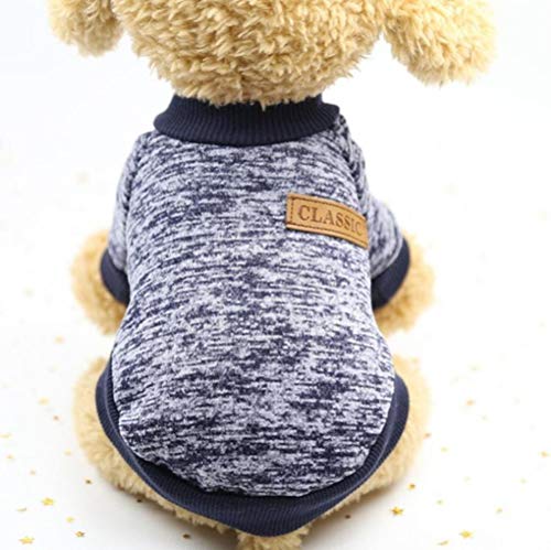 RFDFG Warme Hundekleidung Wolle Welpen Hund Jacke Winter Strickpullover für kleine Hunde Kleidung Einfache Ropa para Perro XS-2XL, Marine, M. RFDFG Warme Hundekleidung Wolle Welpen Hund Jacke Winter Strickpullover für kleine Hunde Kleidung Einfache Ropa para Perro XS-2XL, Marine, M. von RFDFG