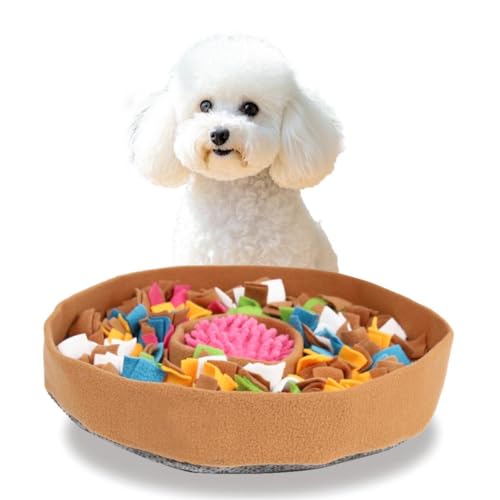 RGBRGB Premium Slow Feeder Schnüffelmatte für Hunde – interaktive Fütterung, geistige Stimulation und Angstlinderung (Braun, 38,1 x 5,1 cm) von RGBRGB