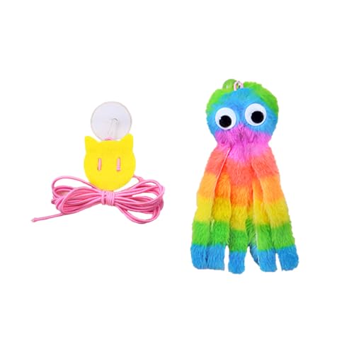 RGYBAO An der Wand montiertes Plüsch-Kätzchen-Spielzeug für aktive Kätzchen, Haltbarkeit, Plüsch, sicher, interaktives Spielgerät, leicht zu reinigen, hängendes Haustierspielzeug von RGYBAO