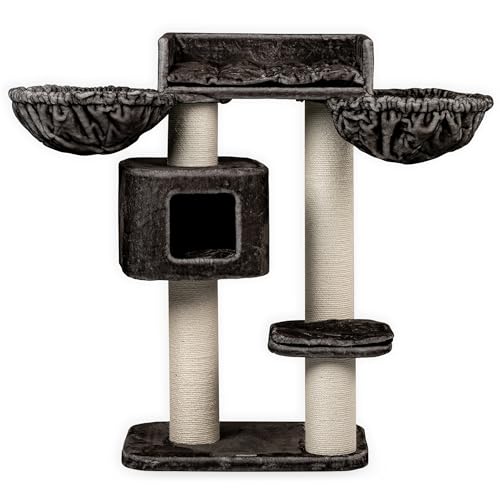 RHRQuality Krabpaal Voor Grote Katten - Devon Rex Plus – 120 cm Hoog – Met 15 cm Sisalpalen & Speelhuis – Taupe RHRQuality Krabpaal Voor Grote Katten - Devon Rex Plus – 120 cm Hoog – Met 15 cm Sisalpalen & Speelhuis – Taupe von RHRQUALITY