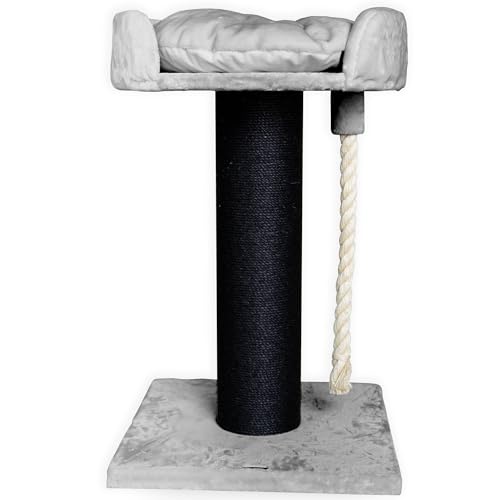 RHRQuality Kratzbaum für große Katzen – Chartreux – 80 cm hoch – Mit extra dickem 20 cm Sisalstamm – Luxuriöse Liegefläche von ⌀60 cm – Blackline Hellgrau RHRQuality Kratzbaum für große Katzen – Chartreux – 80 cm hoch – Mit extra dickem 20 cm Sisalstamm – Luxuriöse Liegefläche von ⌀60 cm – Blackline Hellgrau von RHRQUALITY