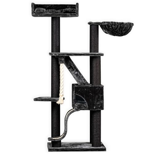 RHRQuality Krabpaal Voor Grote Katten - Kilimandjaro de Luxe – 195 cm Hoog – Met 12 cm Sisalpalen & Luxe Ligplaats – Blackline Donkergrijs RHRQuality Krabpaal Voor Grote Katten - Kilimandjaro de Luxe – 195 cm Hoog – Met 12 cm Sisalpalen & Luxe Ligplaats – Blackline Donkergrijs von RHRQUALITY