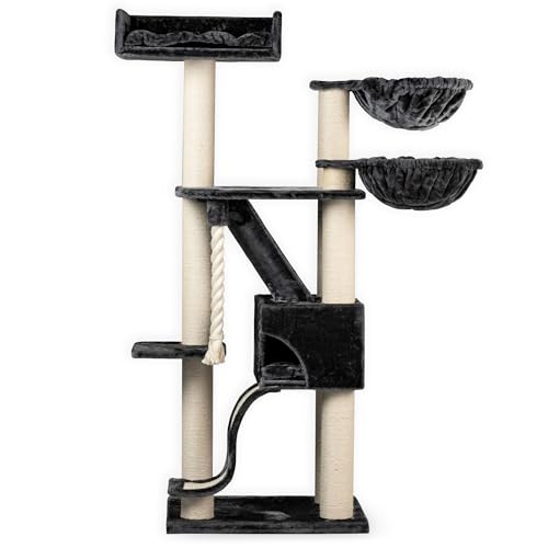 RHRQuality Krabpaal Voor Grote Katten - Kilimandjaro de Luxe Plus – 195 cm Hoog – Met 12 cm Sisalpalen & Luxe Ligplaats – Donker Grijs RHRQuality Krabpaal Voor Grote Katten - Kilimandjaro de Luxe Plus – 195 cm Hoog – Met 12 cm Sisalpalen & Luxe Ligplaats – Donker Grijs von RHRQUALITY