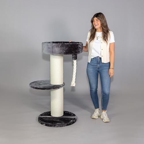 RHRQuality Kratzbaum für große Katzen – Maine Coon Lounge Sleeper – 120 cm hoch – mit extra dicken 20 cm Sisalstämmen – dunkelgrau RHRQuality Kratzbaum für große Katzen – Maine Coon Lounge Sleeper – 120 cm hoch – mit extra dicken 20 cm Sisalstämmen – dunkelgrau von RHRQUALITY