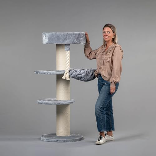 RHRQuality Krabpaal Voor Grote Katten - Maine Coon Sleeper Plus – 150 cm Hoog – Met Extra Dikke 20 cm Sisalpalen – Lichtgrijs RHRQuality Krabpaal Voor Grote Katten - Maine Coon Sleeper Plus – 150 cm Hoog – Met Extra Dikke 20 cm Sisalpalen – Lichtgrijs von RHRQUALITY