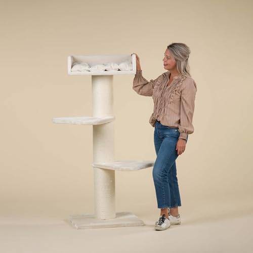 RHRQuality Kratzbaum für große Katzen – Royalty – 158 cm hoch – Mit extra dicken 20 cm Sisalstämmen – Beige RHRQuality Kratzbaum für große Katzen – Royalty – 158 cm hoch – Mit extra dicken 20 cm Sisalstämmen – Beige von RHRQUALITY