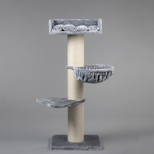 RHRQuality Kratzbaum für Großkatzen - Royalty Light Grey de Luxe - mit extra dicken 20cm Sisalpfosten RHRQuality Kratzbaum für Großkatzen - Royalty Light Grey de Luxe - mit extra dicken 20cm Sisalpfosten von RHRQUALITY