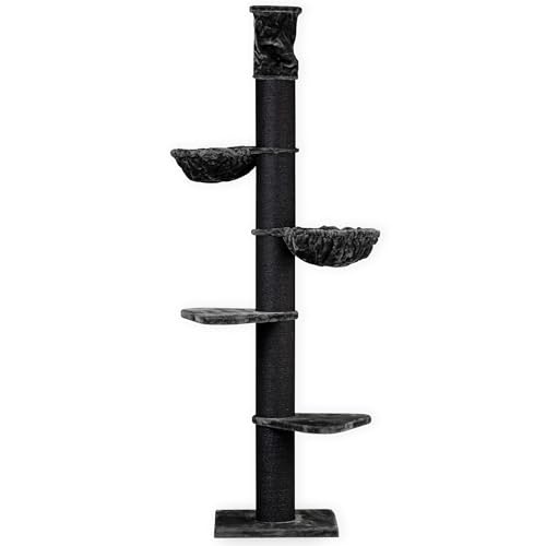 RHRQuality Kratzbaum für große Katzen – Maine Coon Tower Plus – 225 bis 245 cm hoch – mit extra dicken 20 cm Sisalstämmen – Blackline Dunkelgrau RHRQuality Kratzbaum für große Katzen – Maine Coon Tower Plus – 225 bis 245 cm hoch – mit extra dicken 20 cm Sisalstämmen – Blackline Dunkelgrau von RHRQUALITY