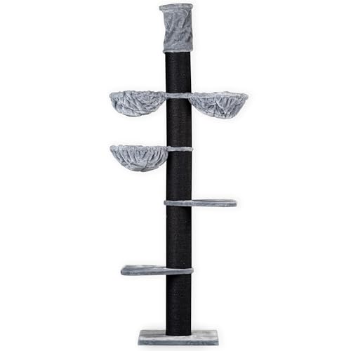 RHRQuality Kratzbaum für große Katzen – Maine Coon Tower Plus – 255 bis 275 cm hoch – Mit extra dicken 20 cm Sisalstämmen – Blackline Hellgrau RHRQuality Kratzbaum für große Katzen – Maine Coon Tower Plus – 255 bis 275 cm hoch – Mit extra dicken 20 cm Sisalstämmen – Blackline Hellgrau von RHRQUALITY