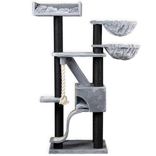 RHRQuality Krabpaal Voor Grote Katten - Kilimandjaro de Luxe Plus – 195 cm Hoog – Met 12 cm Sisalpalen & Luxe Ligplaats – Blackline Lichtgrijs RHRQuality Krabpaal Voor Grote Katten - Kilimandjaro de Luxe Plus – 195 cm Hoog – Met 12 cm Sisalpalen & Luxe Ligplaats – Blackline Lichtgrijs von RHRQUALITY