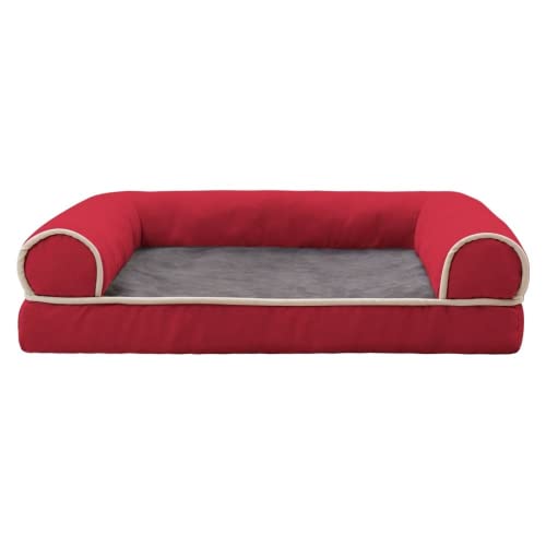 Pet Chat Hundesofa für kleine mittelgroße und sehr große Hunde, warm, dick für Haustiere, Haustierbett, Frottee, Zwinger, Korb für Katzen CF3020 (XL 100 x 60 cm), Rot) von RICHRAIN