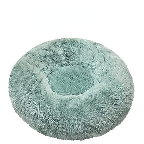 RICHRAIN Beignet rundes Katzenstreu, tiefer Schlaf, für Hunde, Sofa, Teppich für Haustiere, warm, flauschig (L(D70 cm), hellgrün) von RICHRAIN