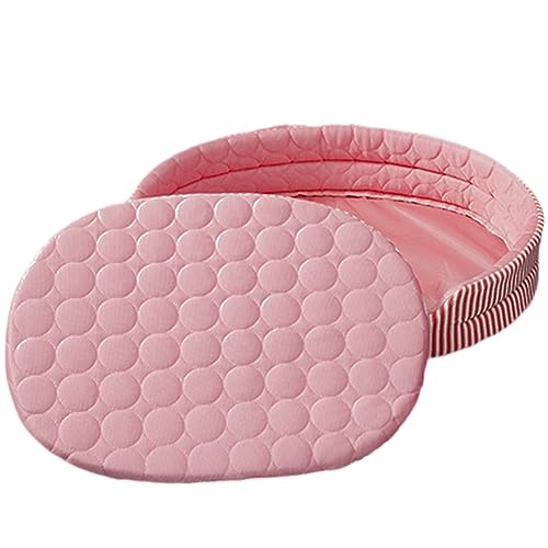 RICHRAIN Hundebett, Katzenmatte mit Kühlkissen, Sommer-Haustierbett, für alle Jahreszeiten geeignet (S 18x13,Rosa) von RICHRAIN